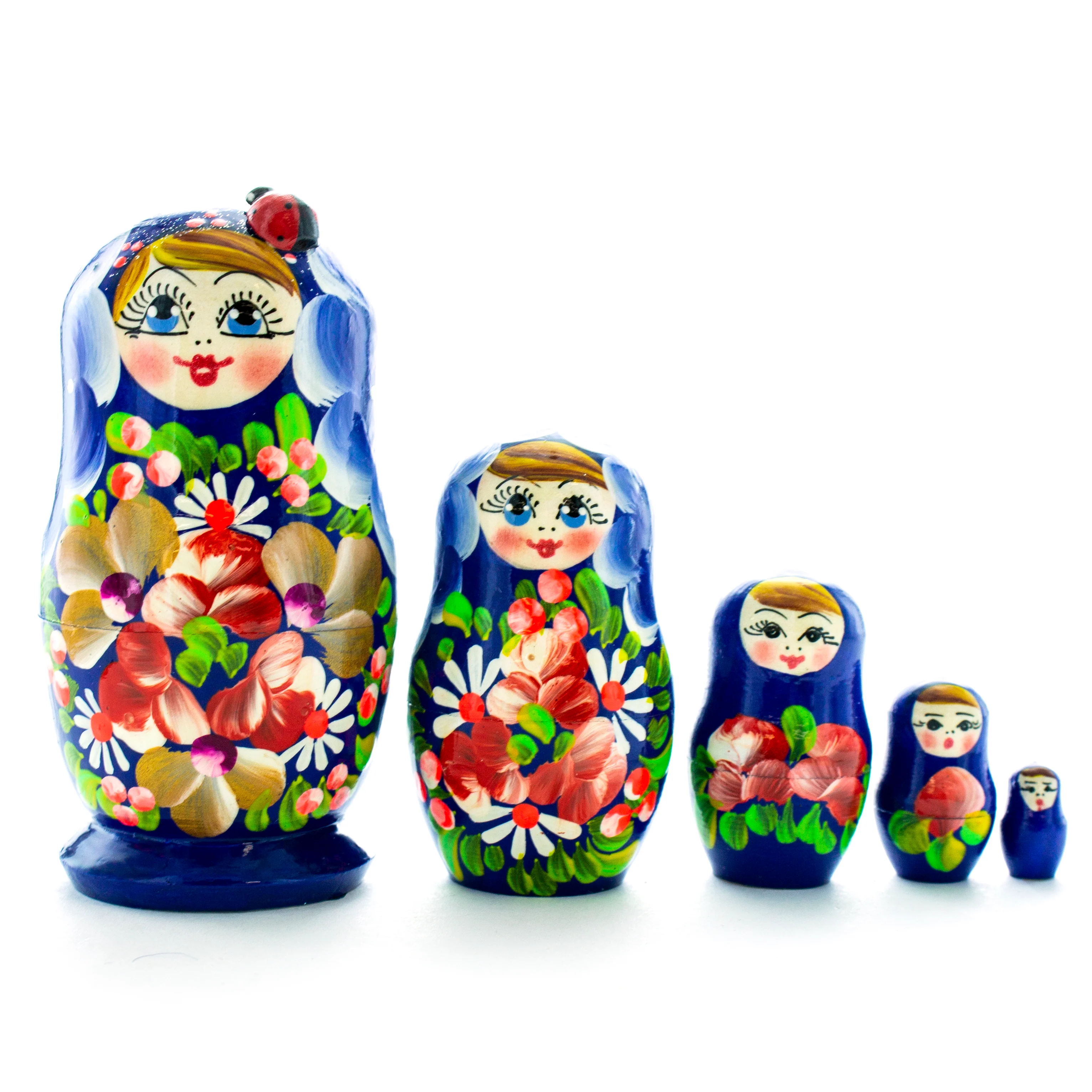 Russian Nesting Doll Lady with Ladybug - Image 4