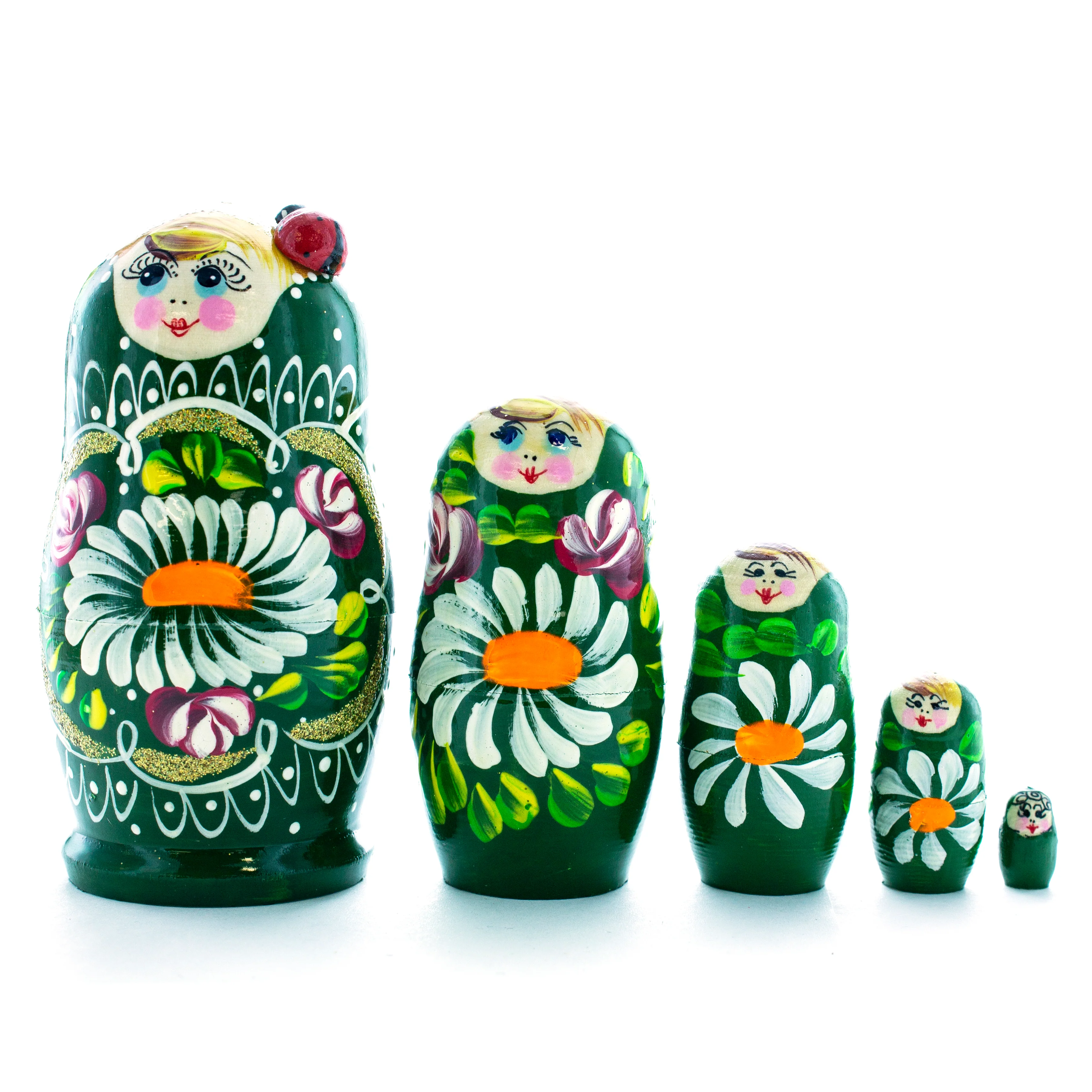 Russian Nesting Doll Lady with Ladybug - Image 7