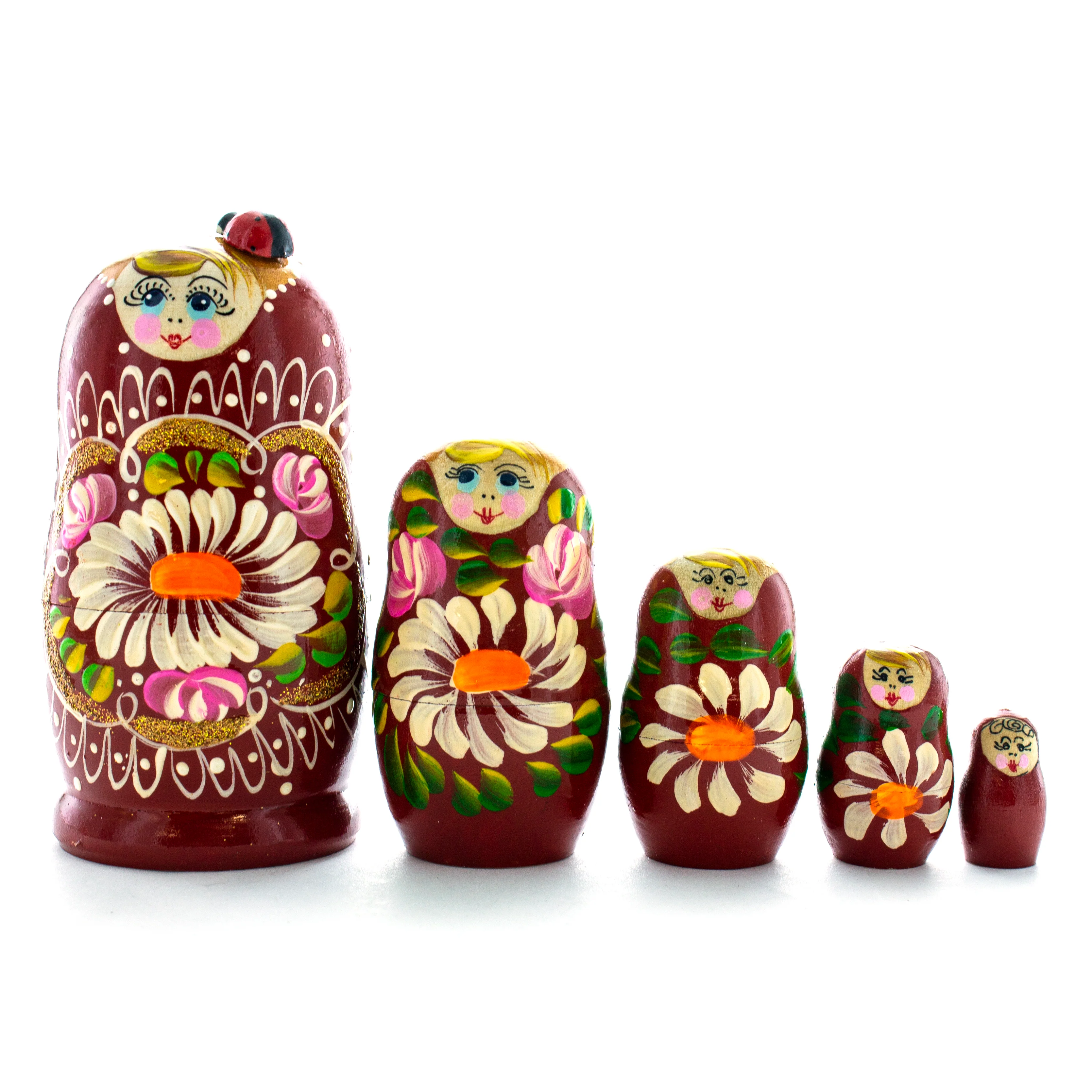 Russian Nesting Doll Lady with Ladybug - Image 9
