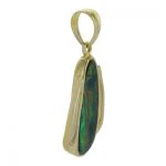 14K Yellow Gold Boulder Opal Doublet Pendant - Image 3