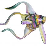 Art Glass Angelfish Purple, Green and Gold - Image 3
